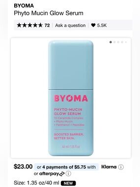 BYOMA Phyto-Mucin Glow Serum — Blue